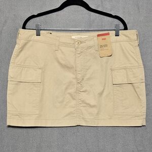 Levi's Khaki Cargo Mini Skirt